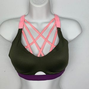 VS KHAKI/PNK Sports/Lounge Bra, 32C      *P1030